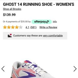 Womens ghost 14 size 8